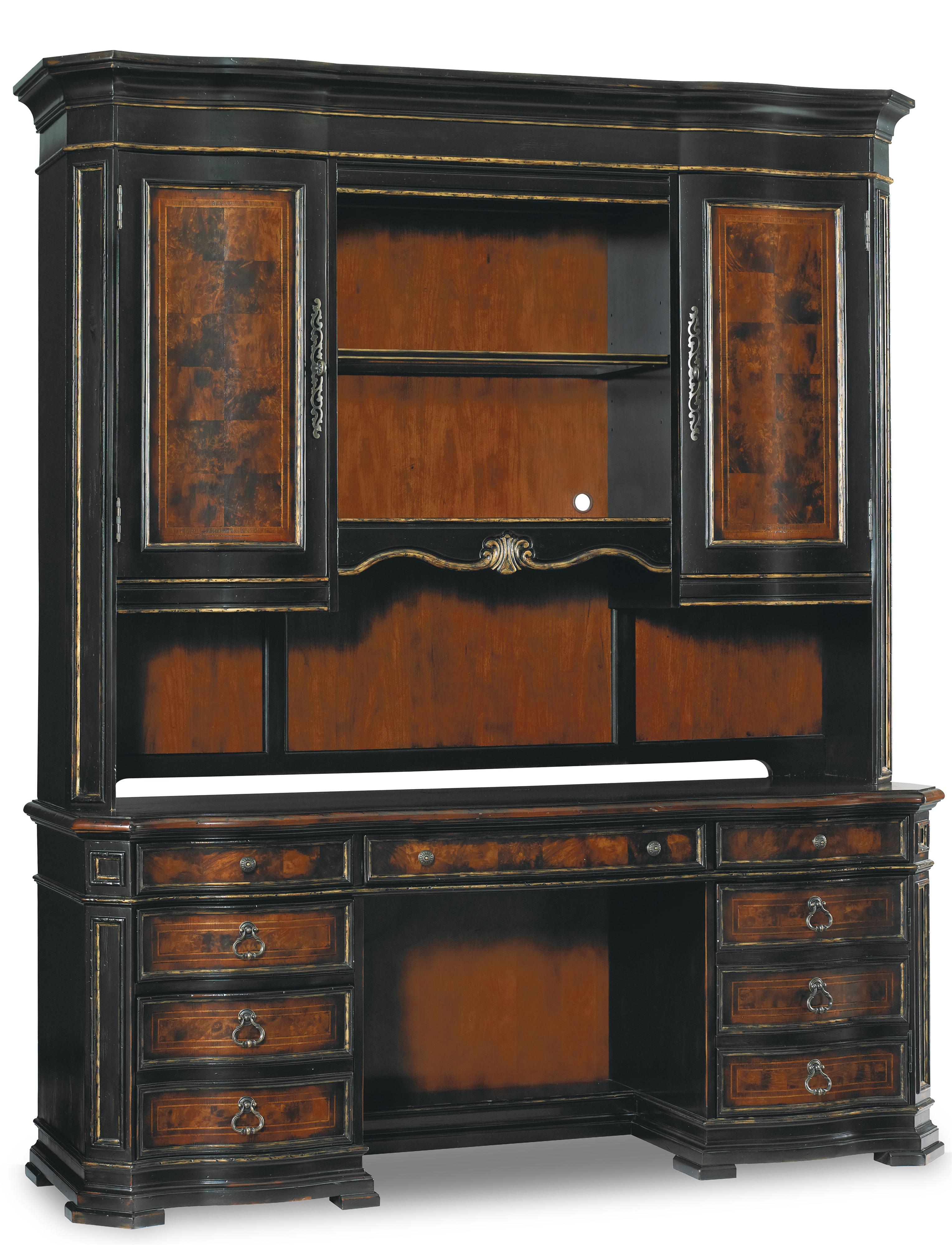 Hooker Furniture Grandover Computer Credenza with Locking File Drawer